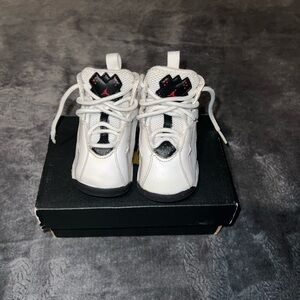 Air Jordan True Flight Kids White and Black Sneakers